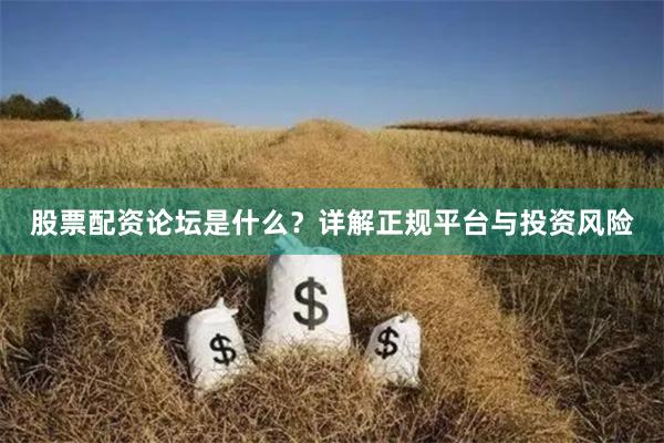 股票配资论坛是什么？详解正规平台与投资风险